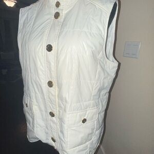 Tory Burch Cream Vest with Orange Label